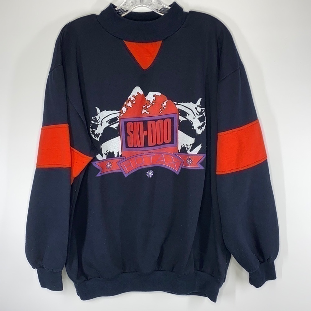 Vintage SkiDoo Bombardier Black Sweatshirt Size Large